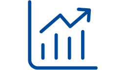 Chart with growth trend icon